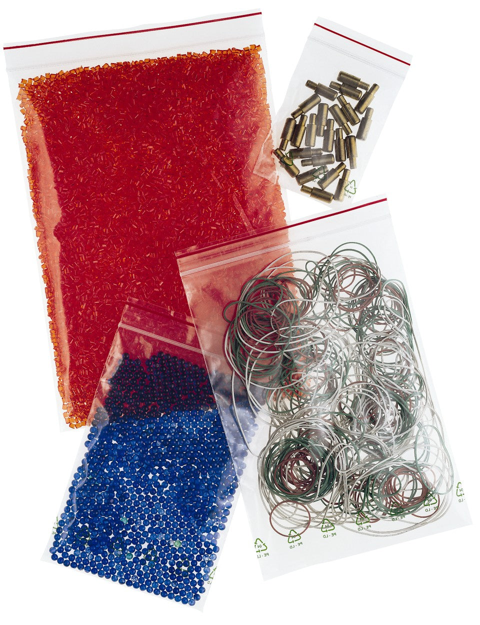 Pressure band bag, 100x150, PE 0.05 mm, resealable, transparent