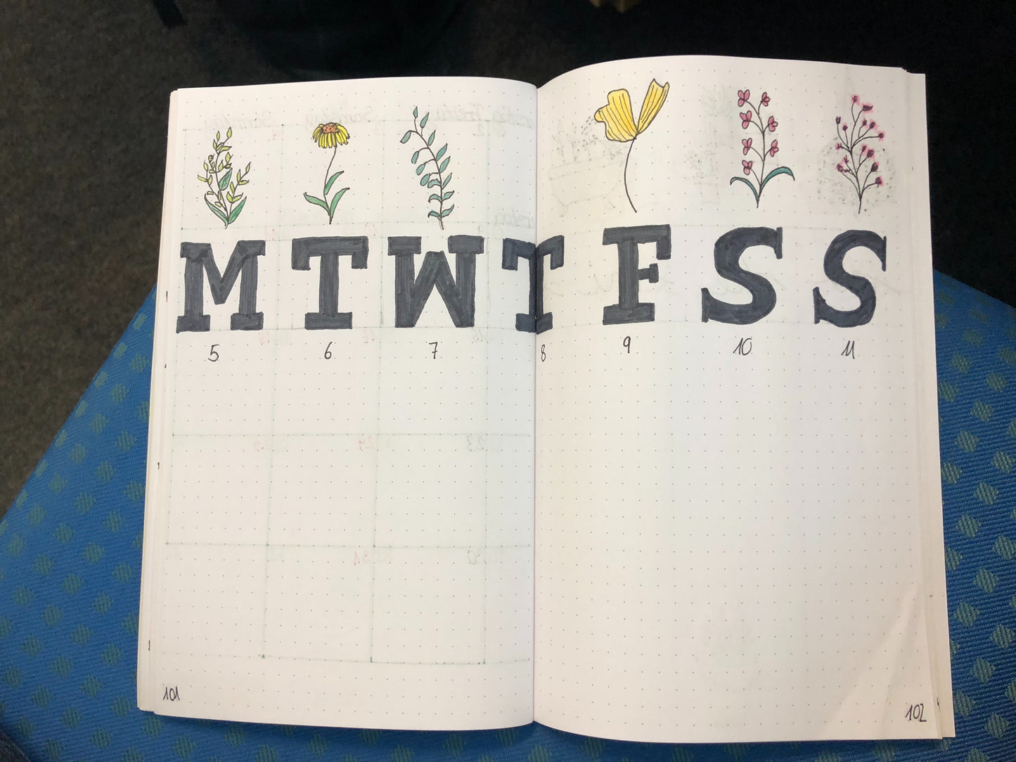Bullet Journal Notizbuch, 13 x 21 cm, regeneriertes Leder, 2x 64 Blatt Einlagen
